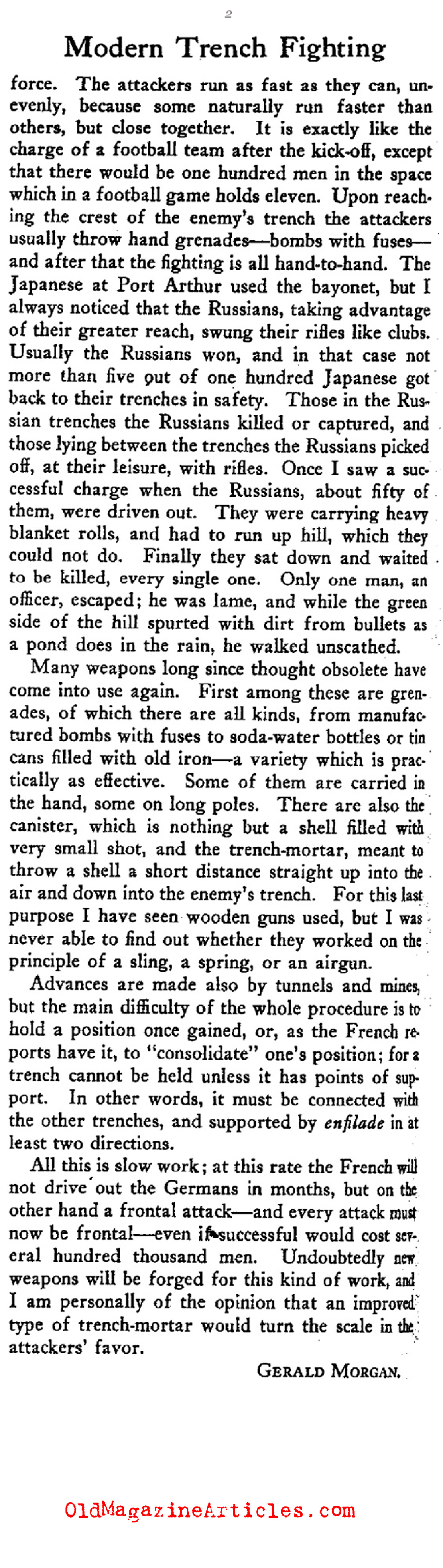 W.W. I Trench Fighting (The New Republic, 1915)