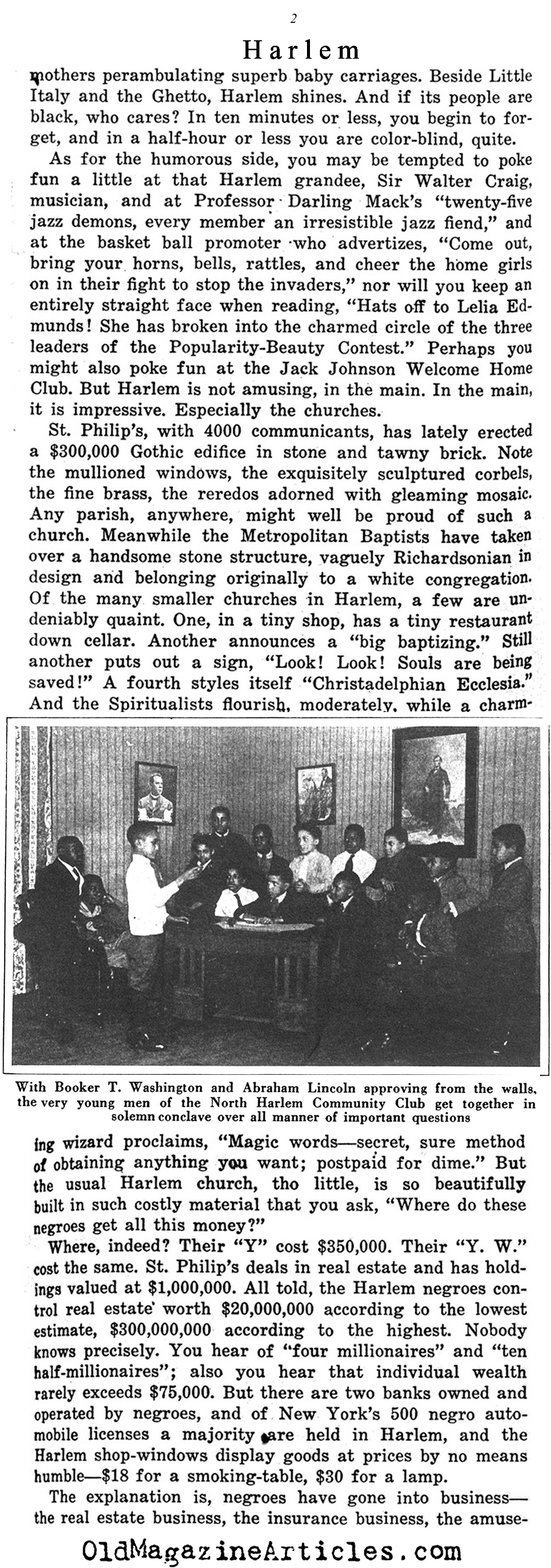 The Backdrop of the Harlem Renaissance   (The Independent, 1921)