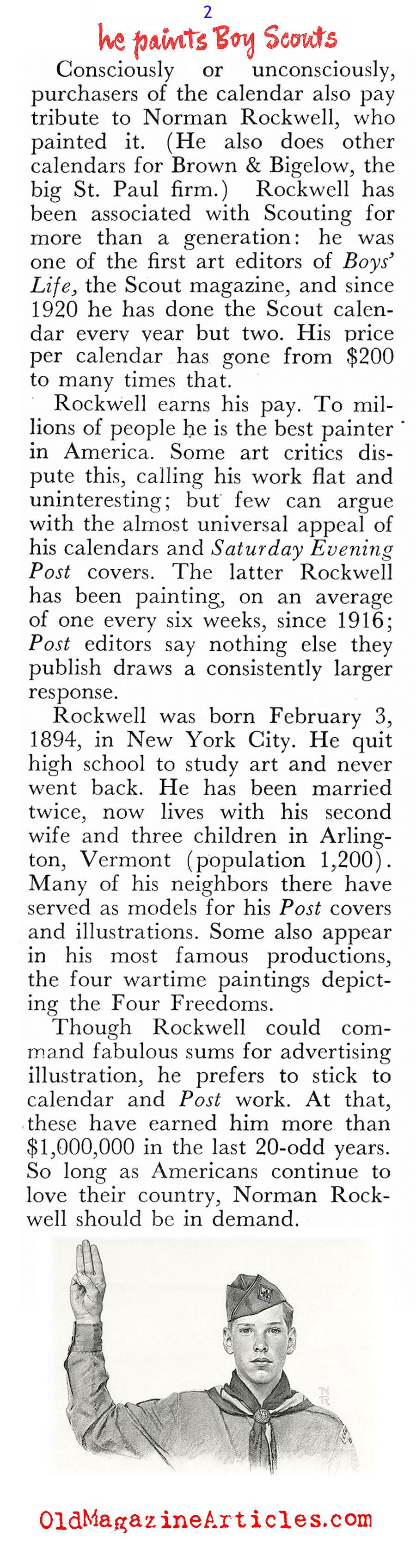 America's Favorite Illustrator (Pageant Magazine, 1947)