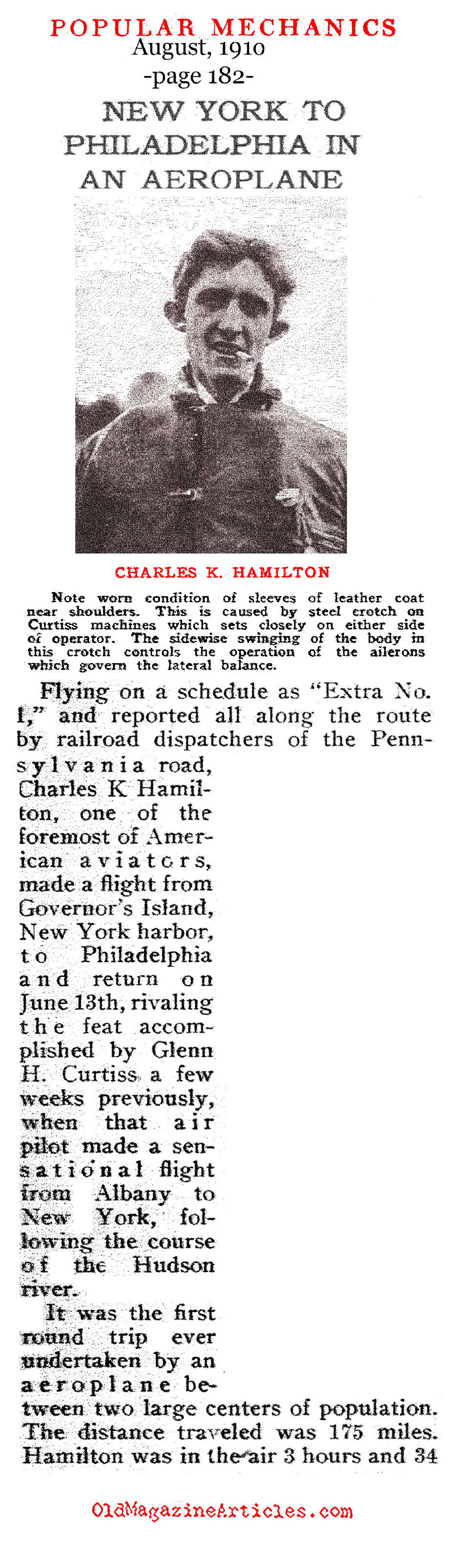 New York to Philadelphia in Record Time (Popular Mechanics, 1910)