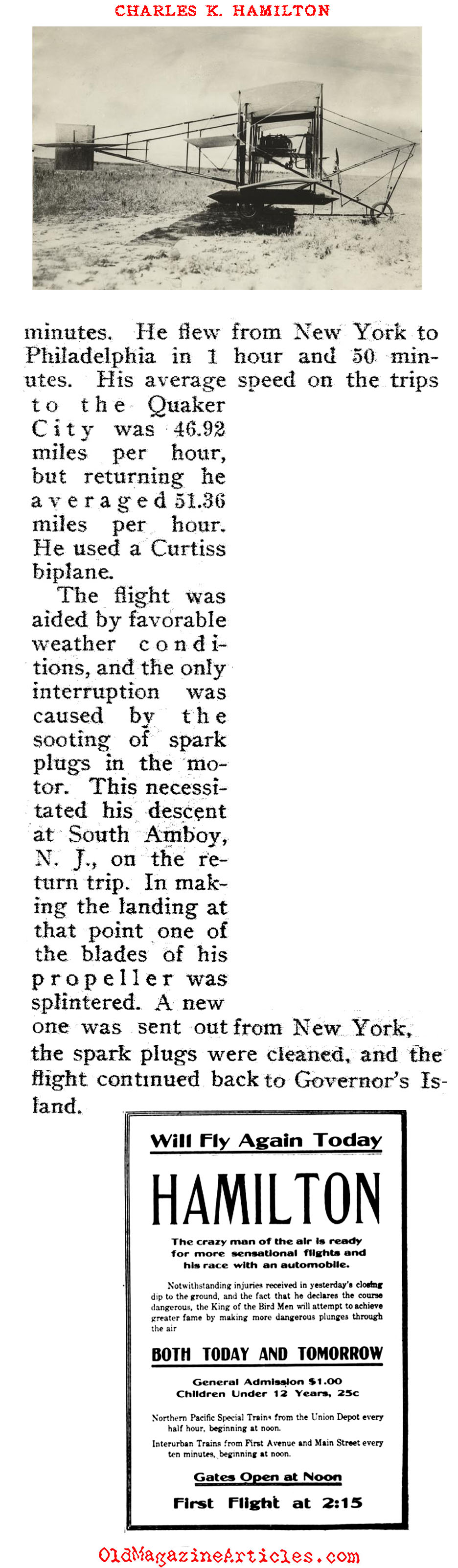 New York to Philadelphia in Record Time (Popular Mechanics, 1910)