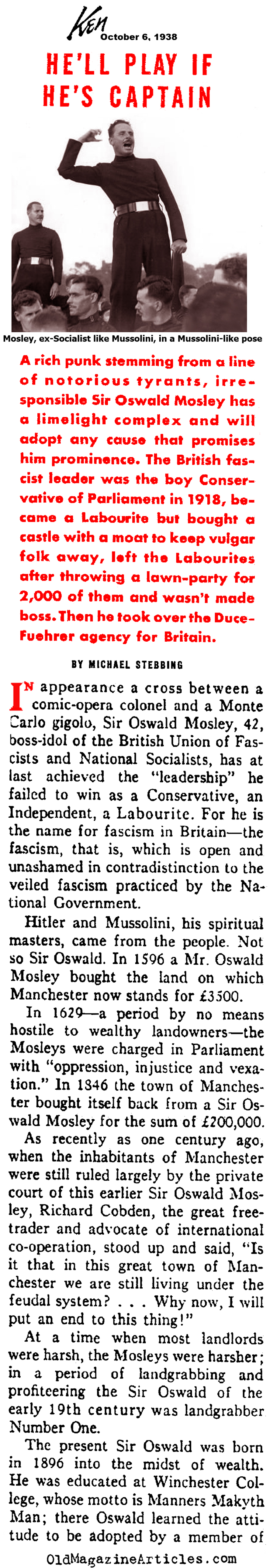 British Fascists (Ken Magazine, 1938)