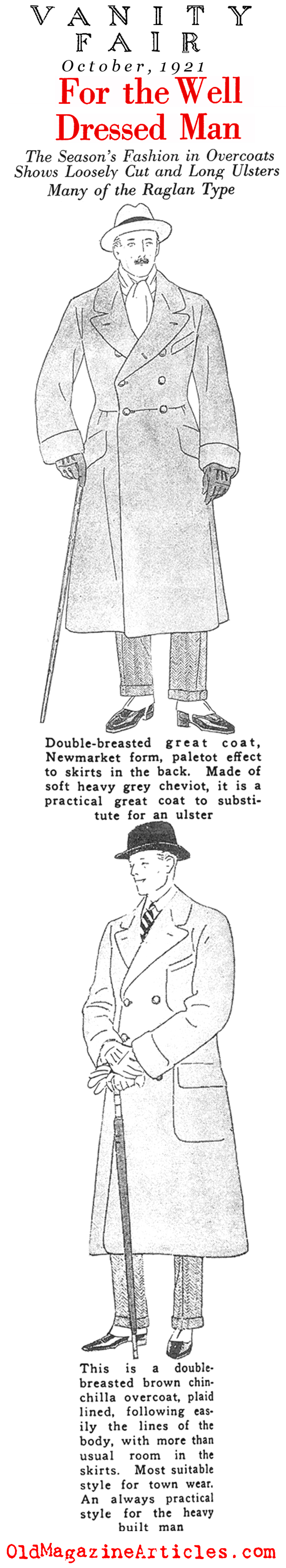 The Well Dressed Man in Winter   (Vanity Fair  Magazine, 1921)