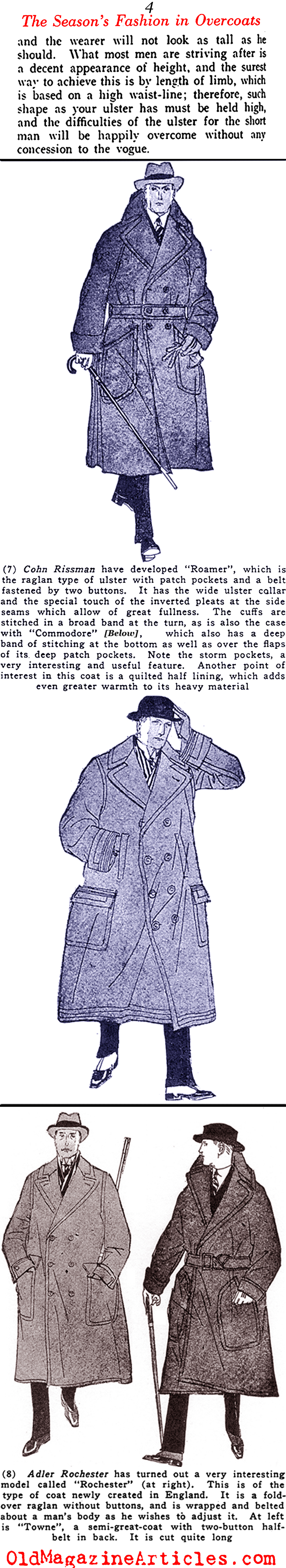 The Well Dressed Man in Winter   (Vanity Fair  Magazine, 1921)