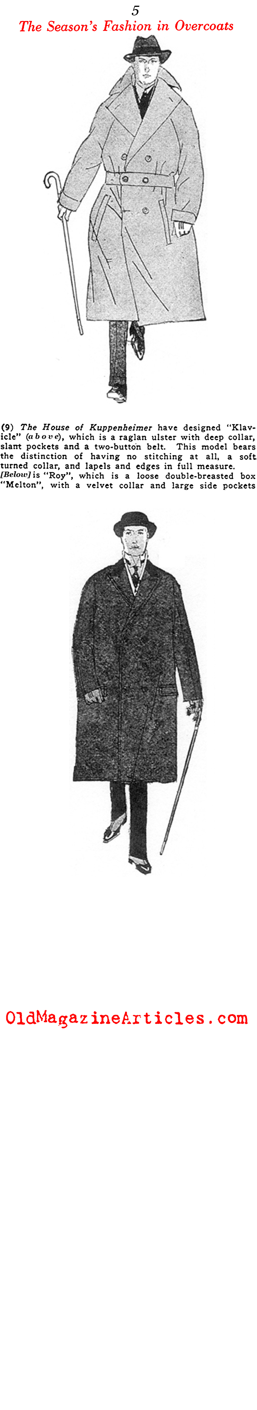 The Well Dressed Man in Winter   (Vanity Fair  Magazine, 1921)