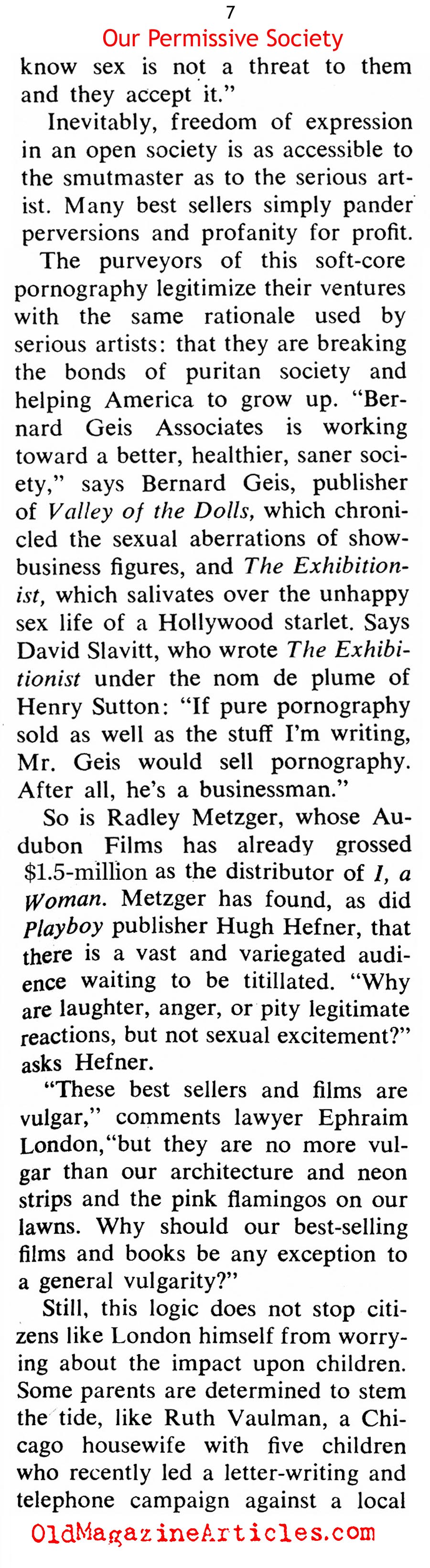 Nudity And Smut Becomes the Norm In American Pop-Culture (Coronet Magazine, 1968)