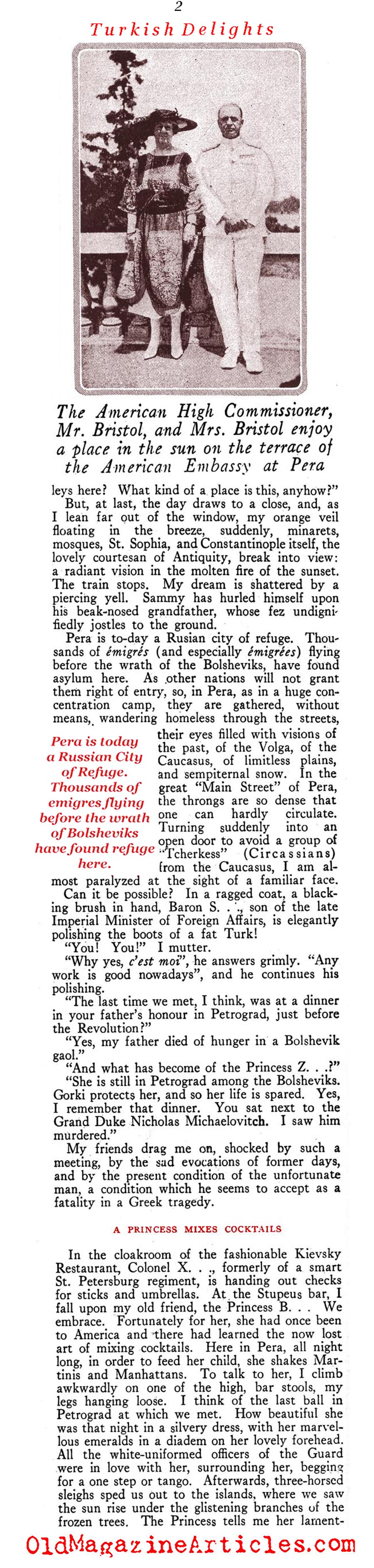 The  Russian Nobility Struggled in Exile (Vogue Magazine, 1922)