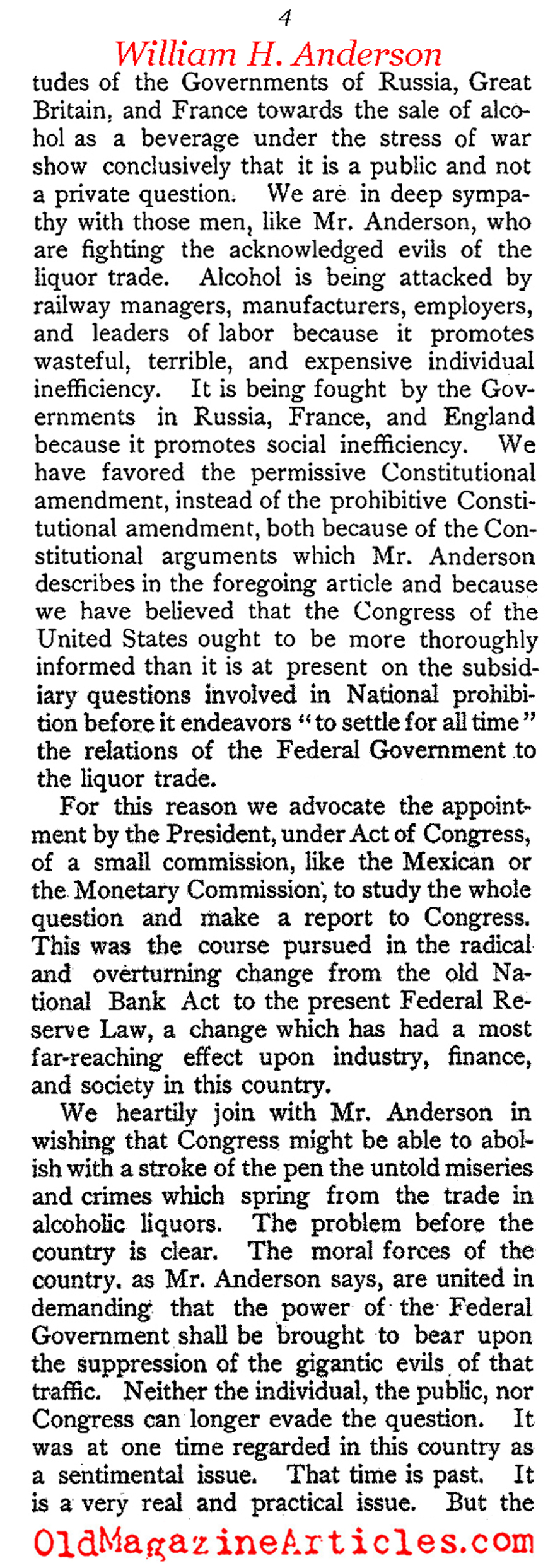 A Look at at  What  the  Prohibition  Amendment  Might Look Like  (The Outlook, 1916)