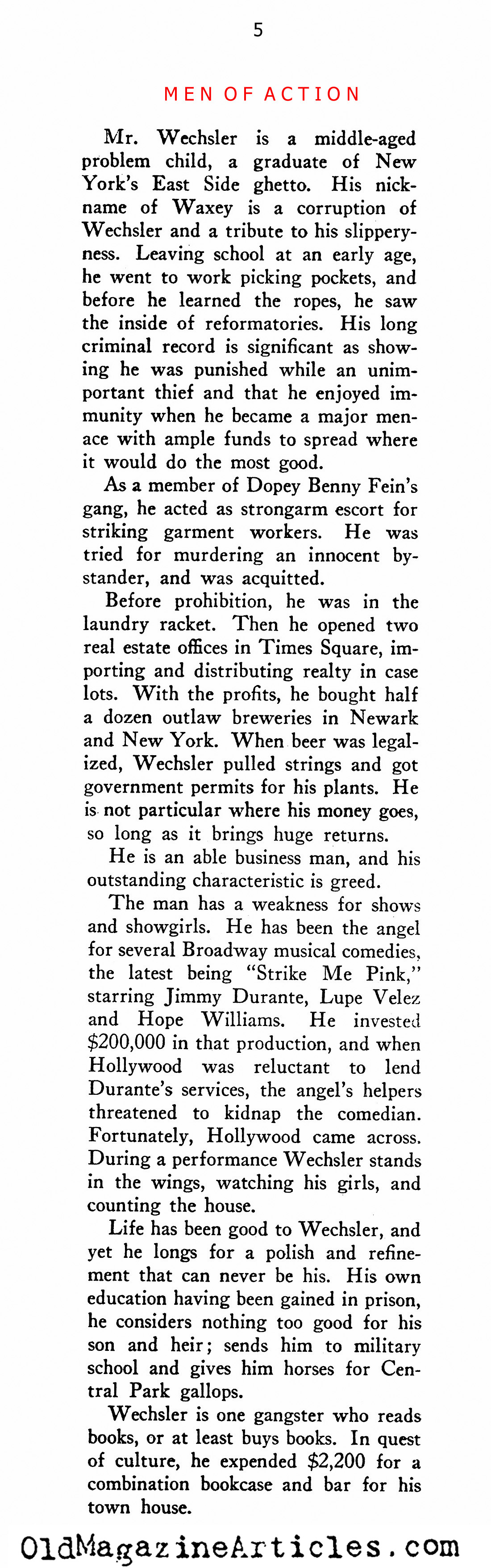 The Mobsters (New Outlook Magazine, 1933)