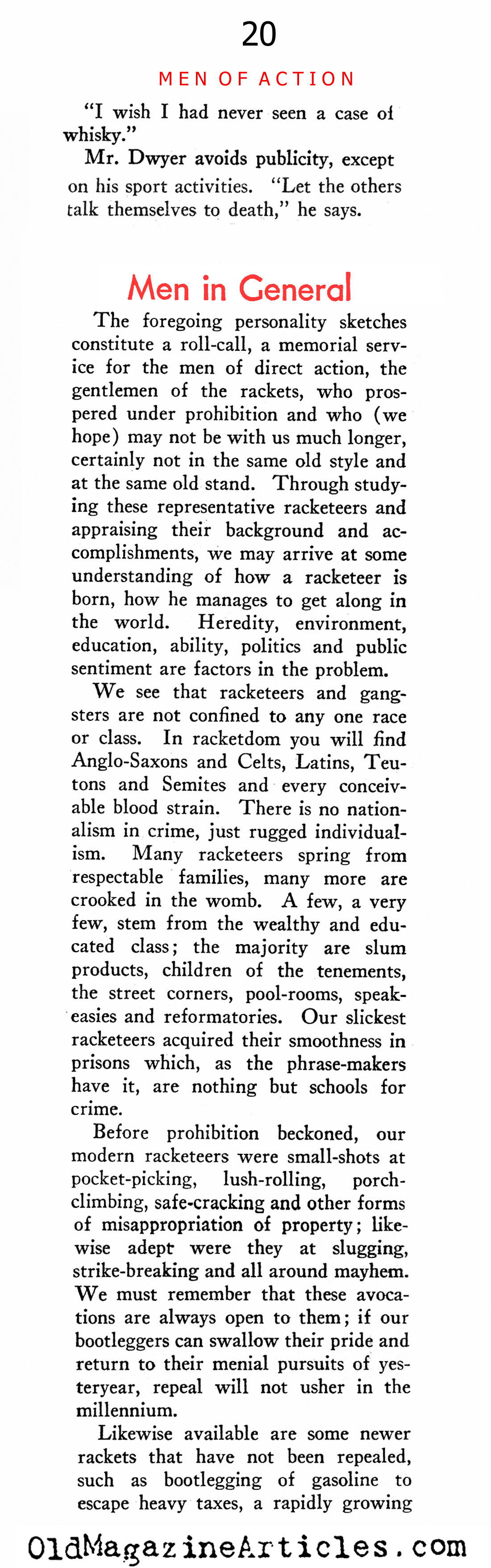 The Mobsters (New Outlook Magazine, 1933)