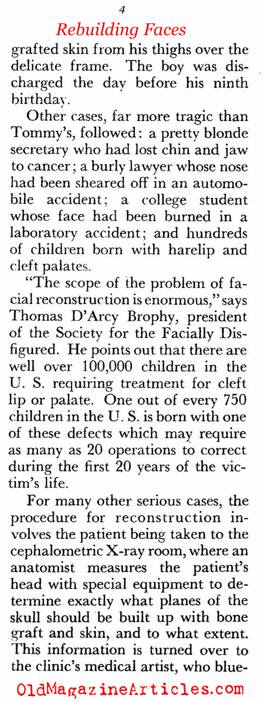 The Institute for Reconstructive Plastic Surgery<BR> (Coronet Magazine, 1959)