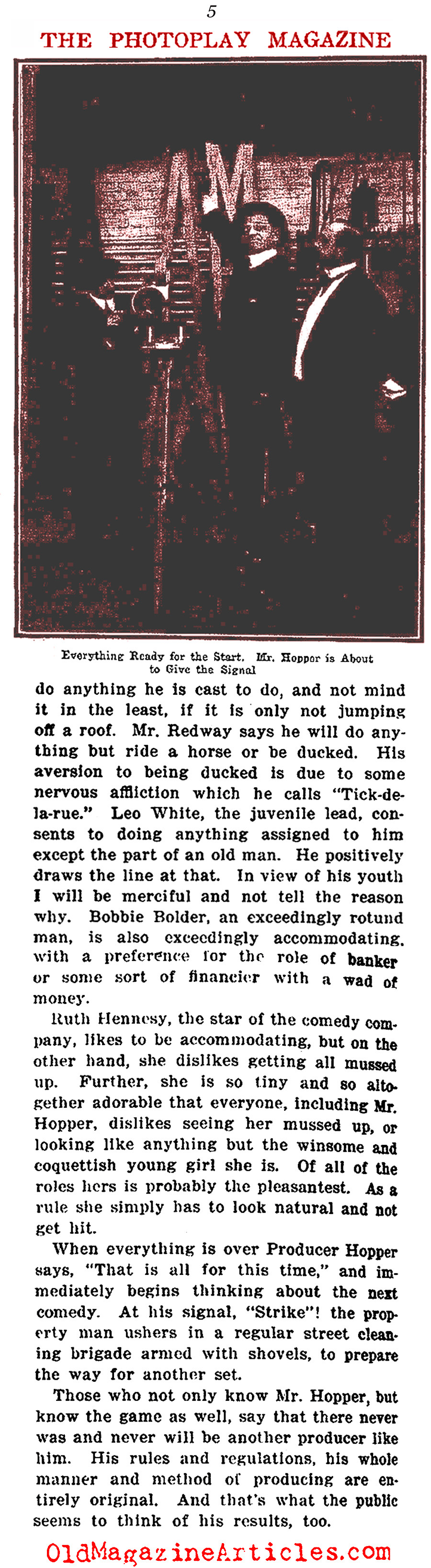 In Praise of Slapstick  Comedy  (Photoplay Magazine, 1914)