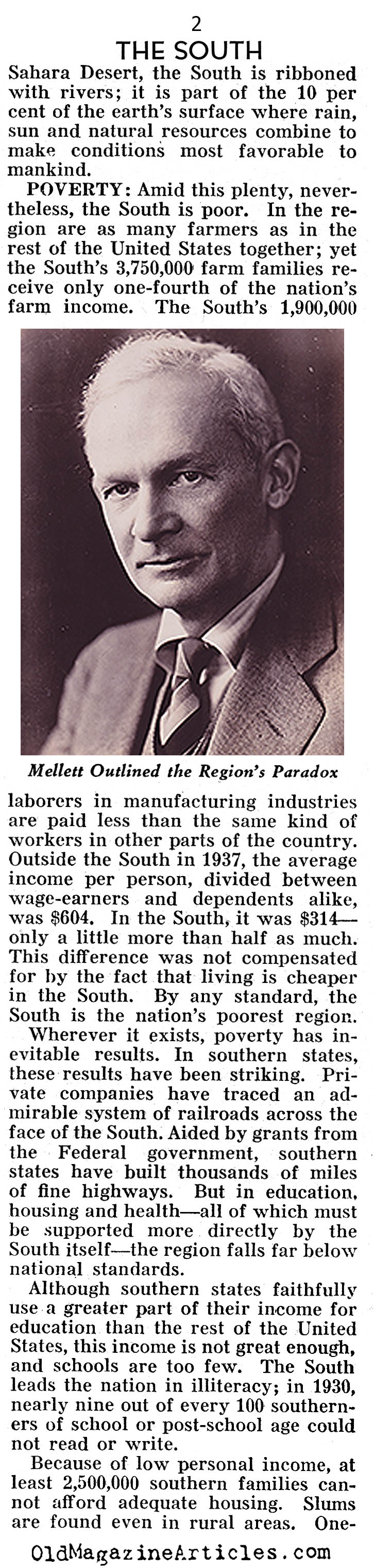 The Great Depression in the South (Pathfinder Magazine, 1938)