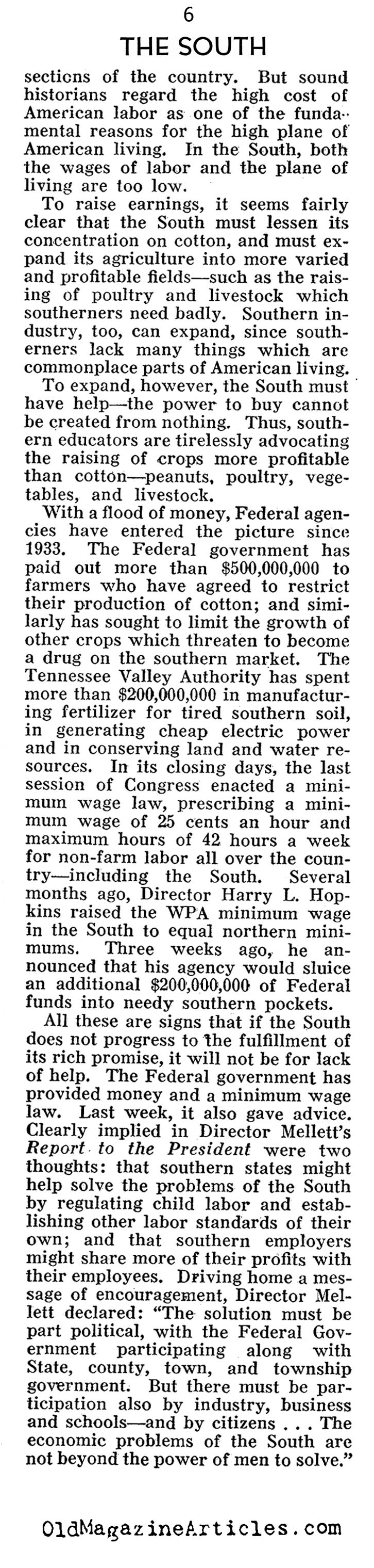 The Great Depression in the South (Pathfinder Magazine, 1938)