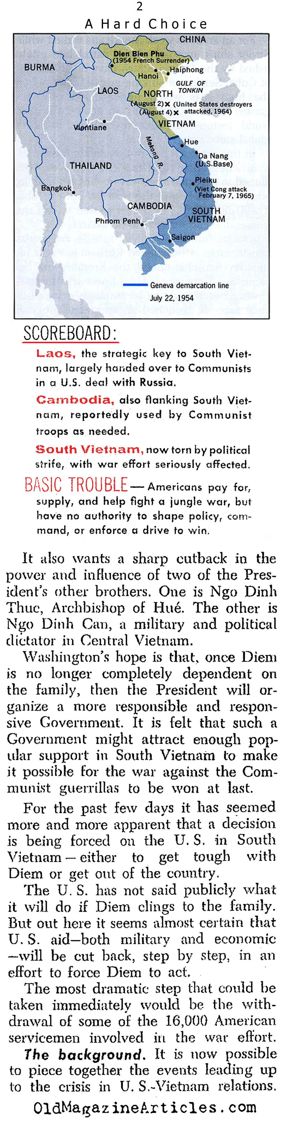 What To Do About Diem? (United States News, 1963)