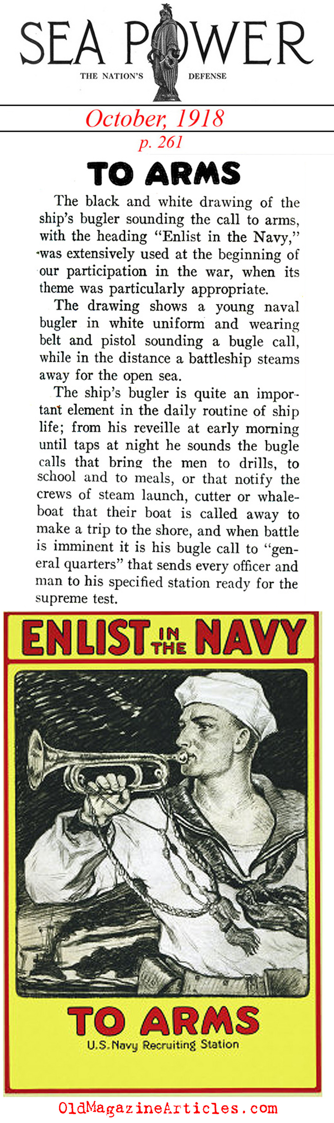 The Navy Call to Arms (Sea Power Magazine, 1918)