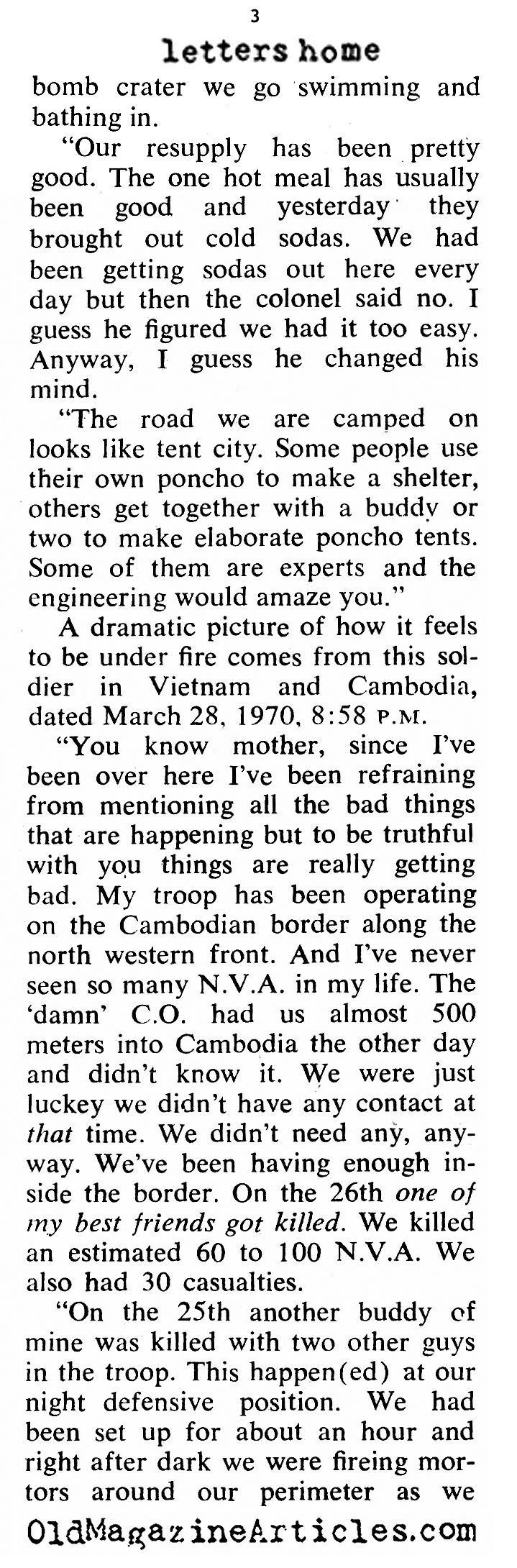 More Letters From Vietnam (Coronet Magazine, 1970)