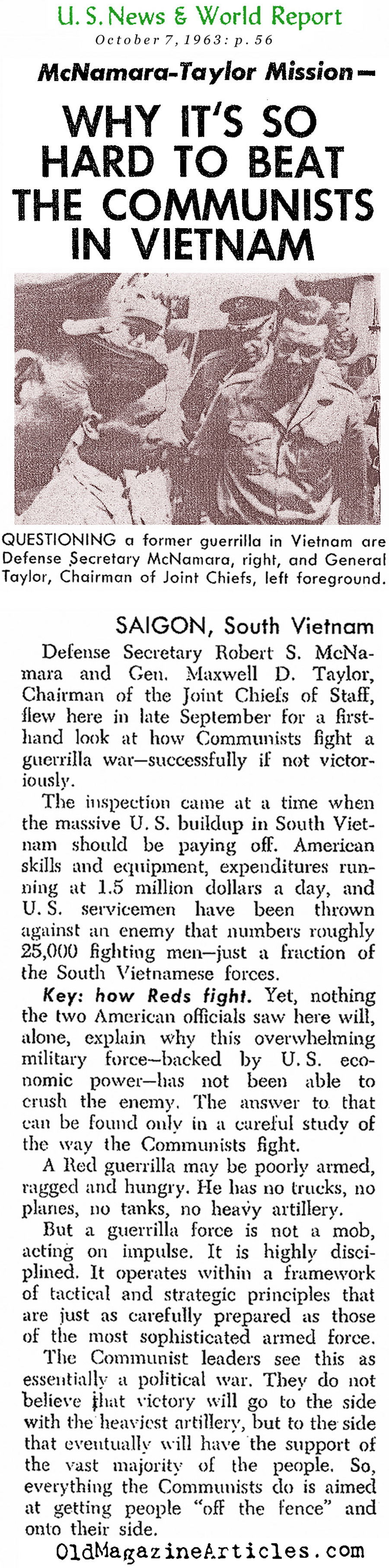 The Difficulties of This War (United States News, 1963)