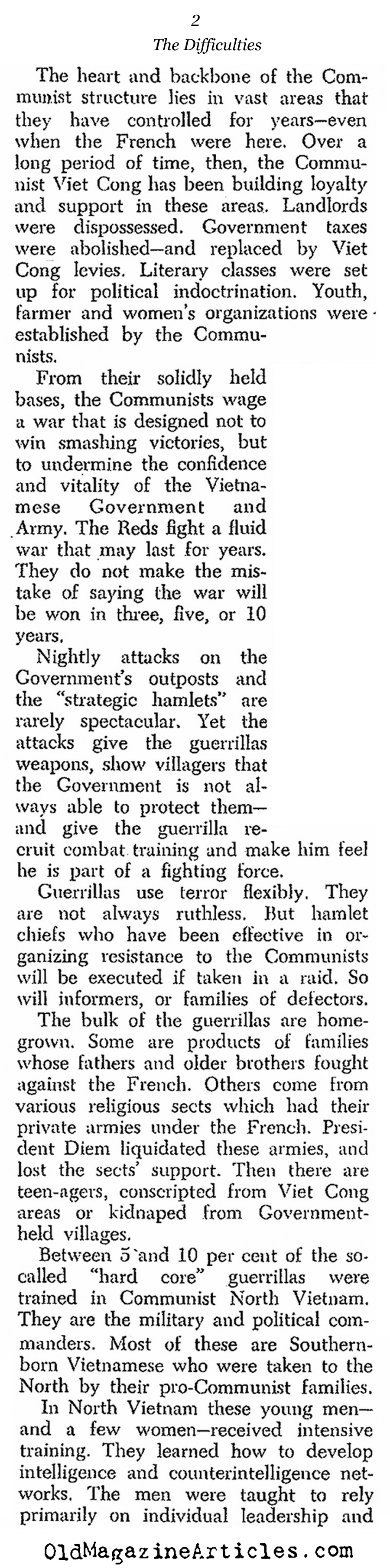 The Difficulties of This War (United States News, 1963)