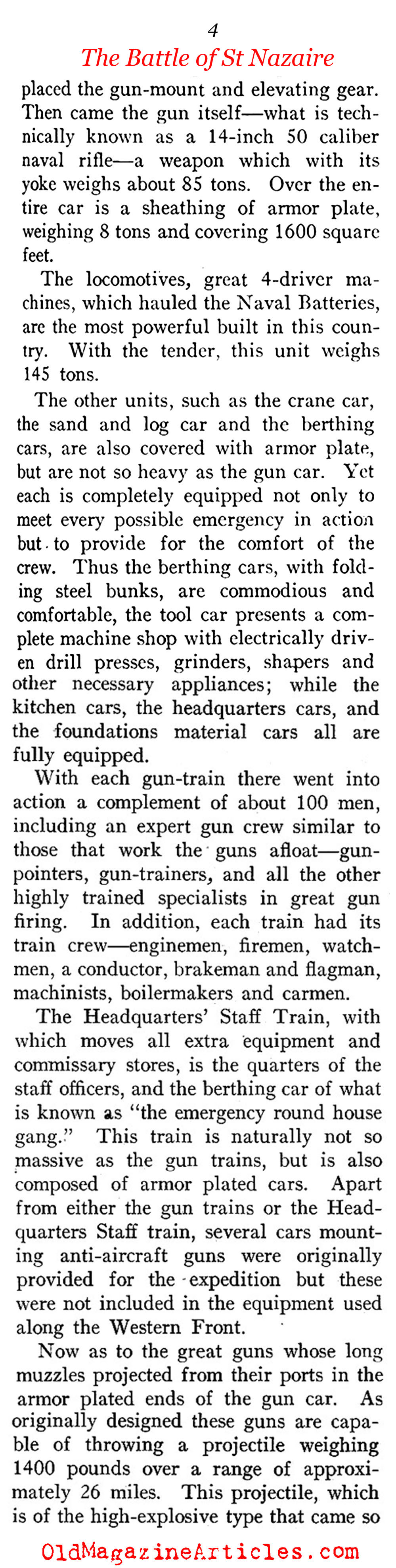 Firing from the Rails (Sea Power Magazine, 1918)