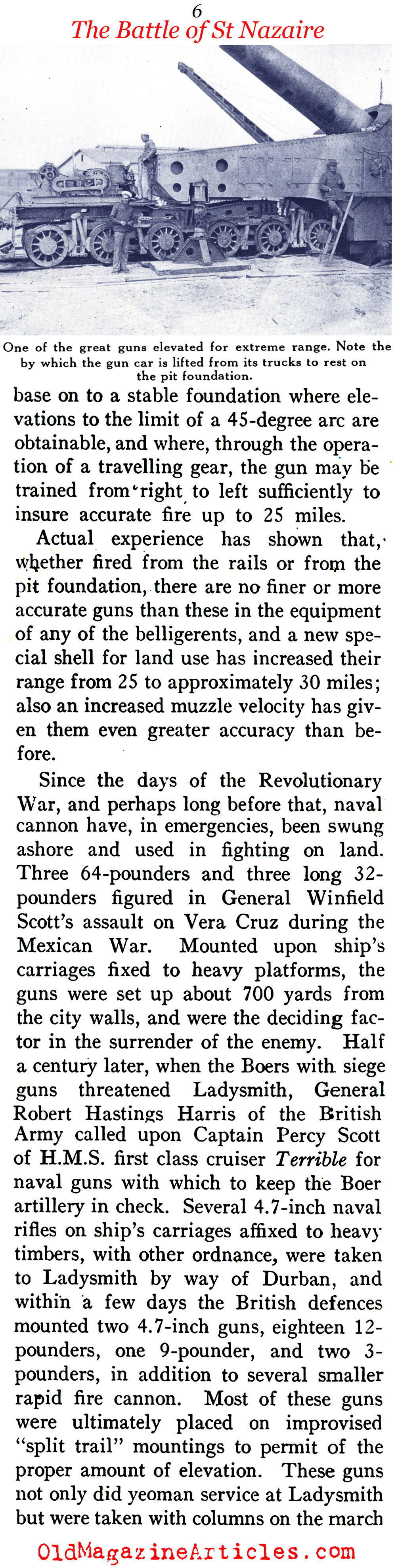 Firing from the Rails (Sea Power Magazine, 1918)