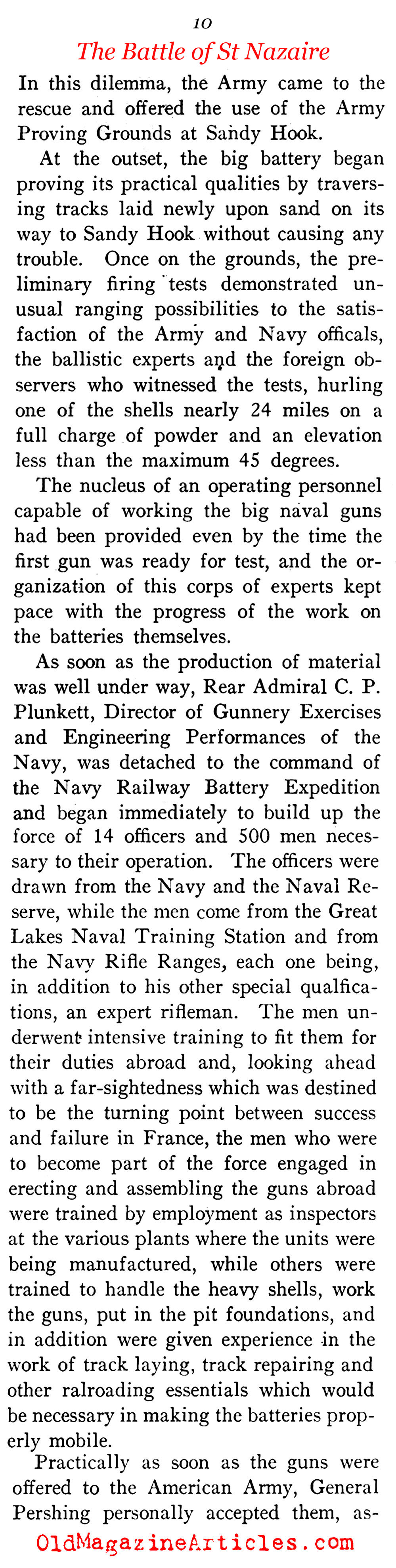 Firing from the Rails (Sea Power Magazine, 1918)