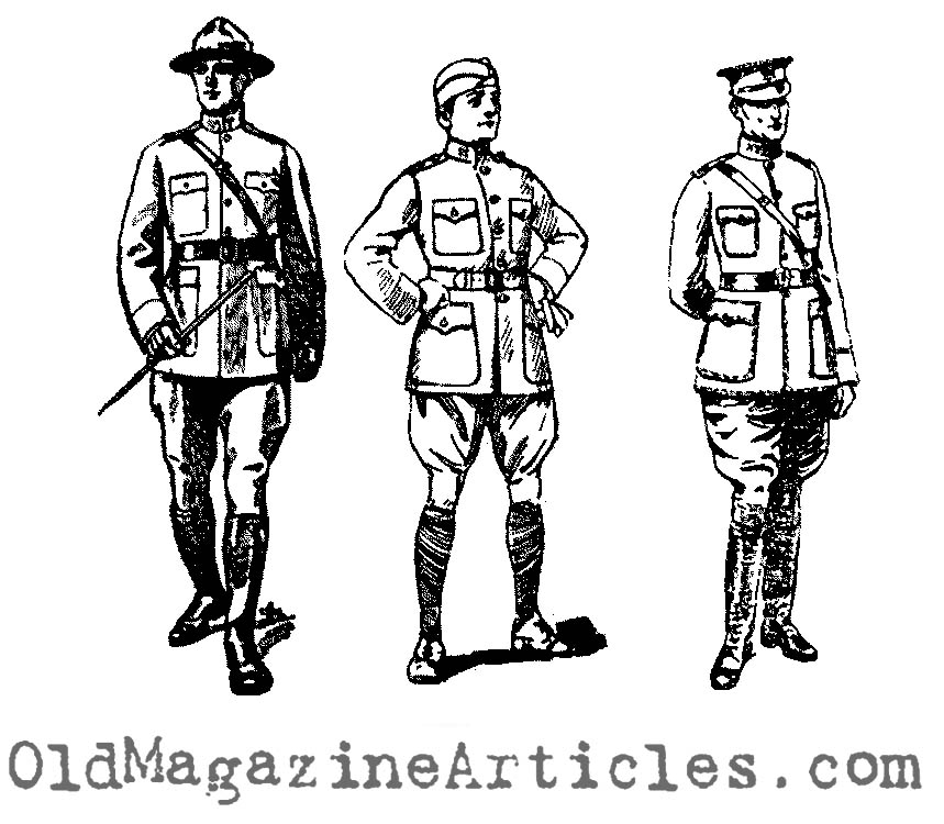 wwi doughboy officer drawings