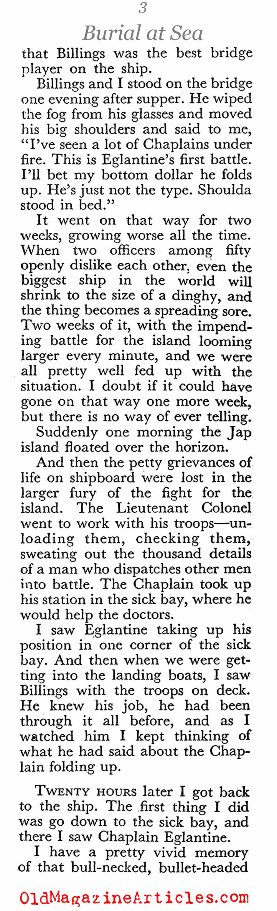 ''Burial at Sea'' (Coronet Magazine, 1945)