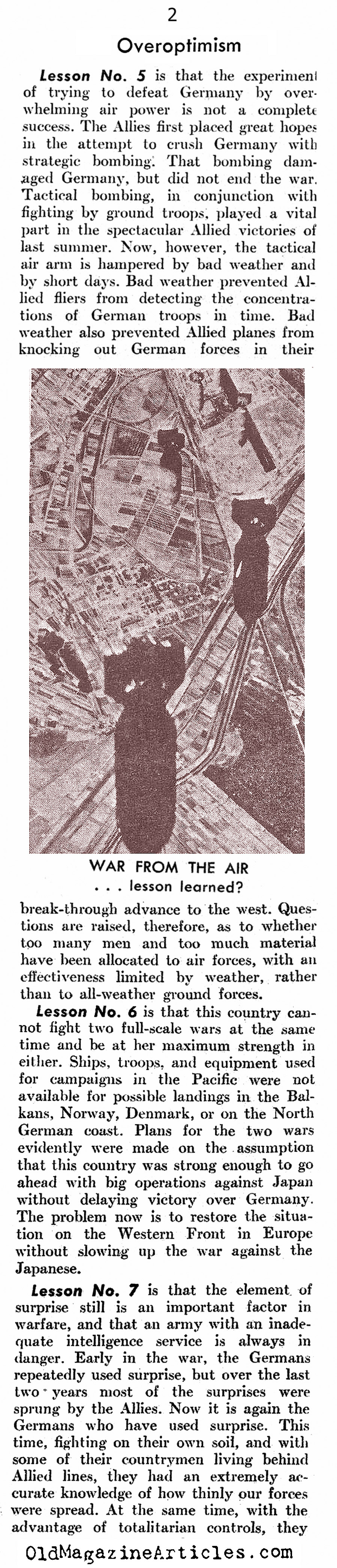 Allied Overoptimism (United States News, 1944)