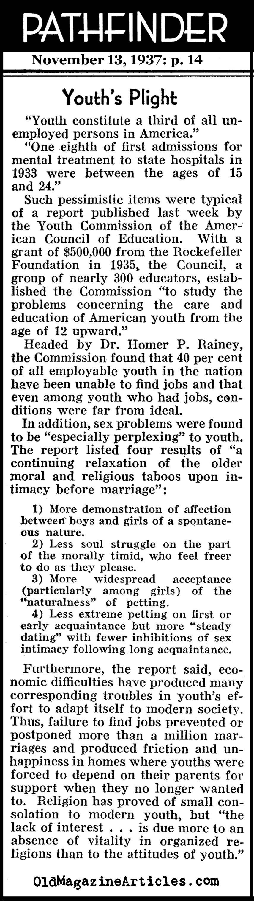 Youth at Risk (Pathfinder Magazine, 1937)