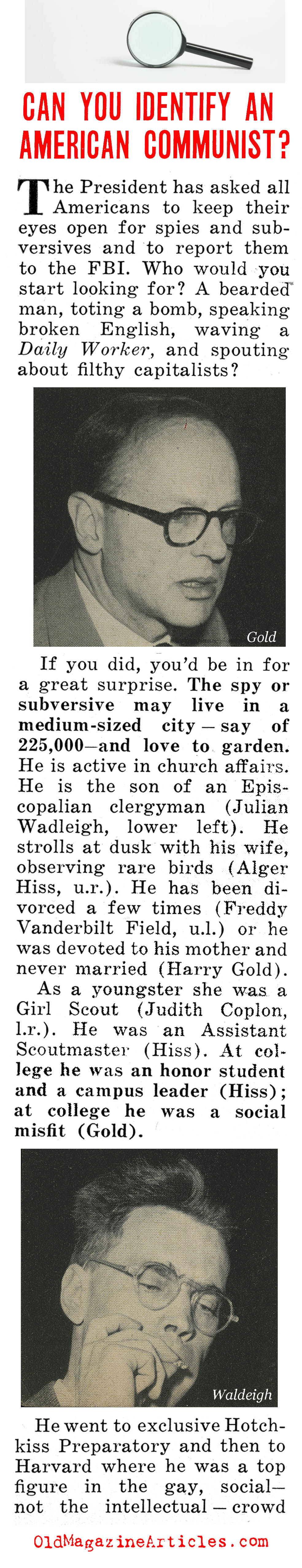 Can You Spot a Red? (People Today Magazine, 1950)