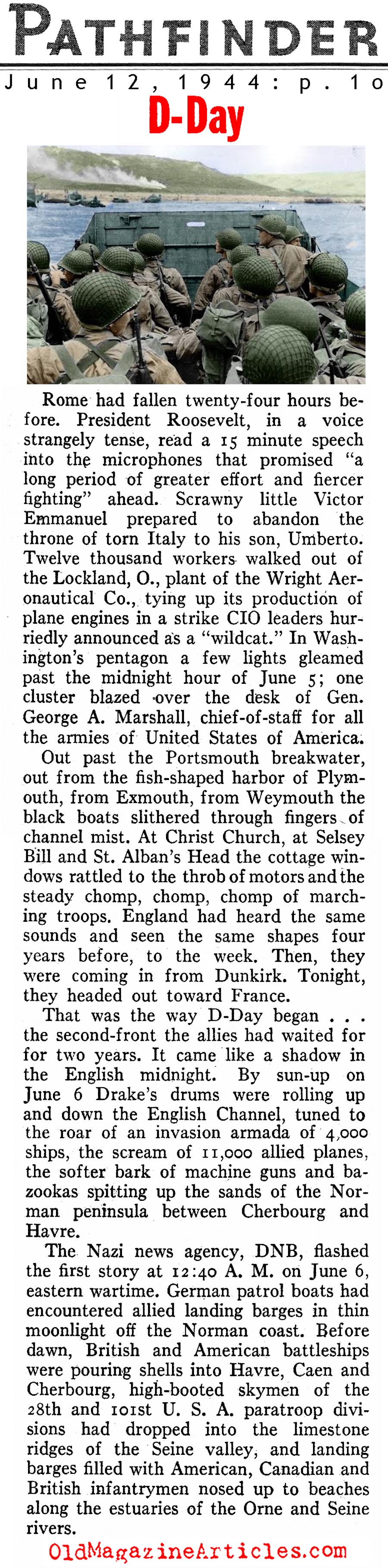 June 6, 1944 (Pathfinder Magazine, 1944)