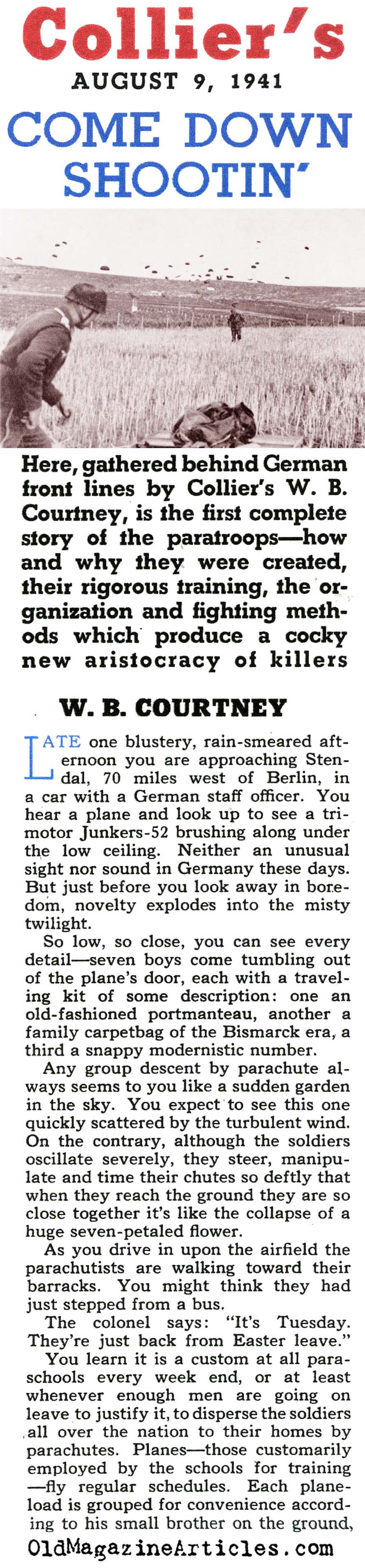 The German Paratroopers (Collier's Magazine, 1941)