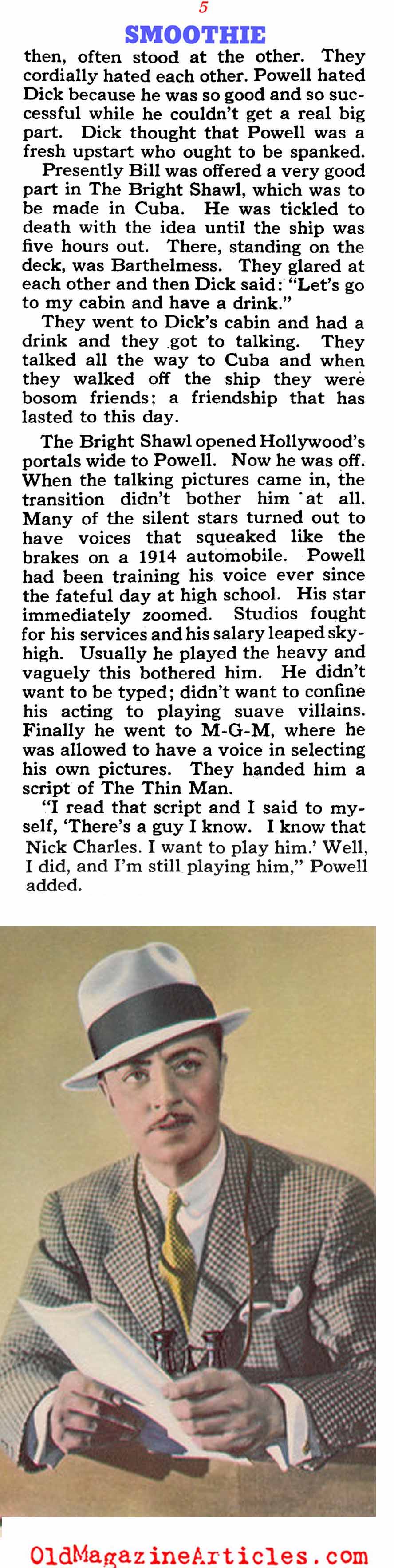 William Powell - Smooth Operator (Collier's Magazine, 1940)