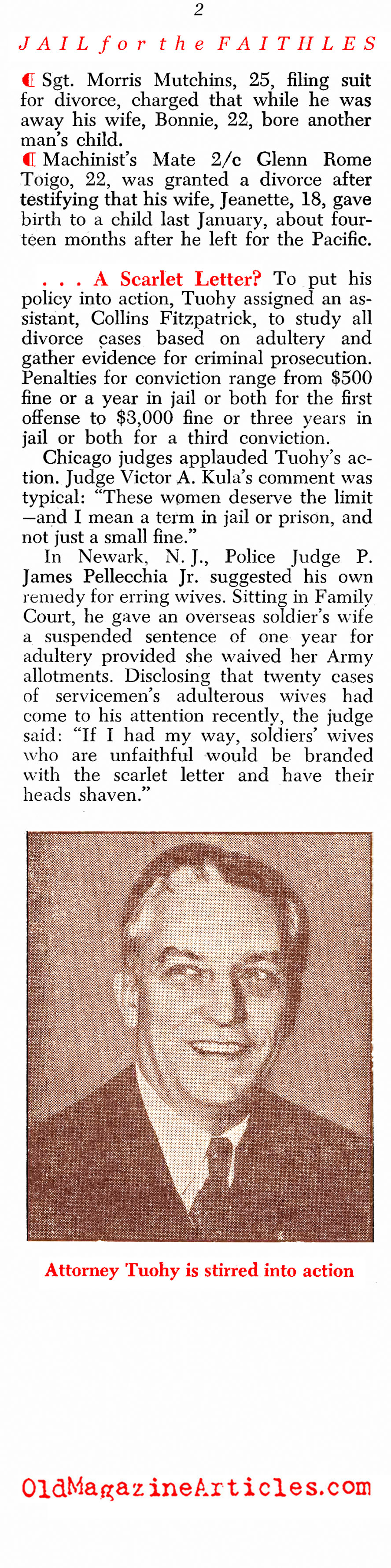 Adultery on the Home Front (Newsweek Magazine, 1945)